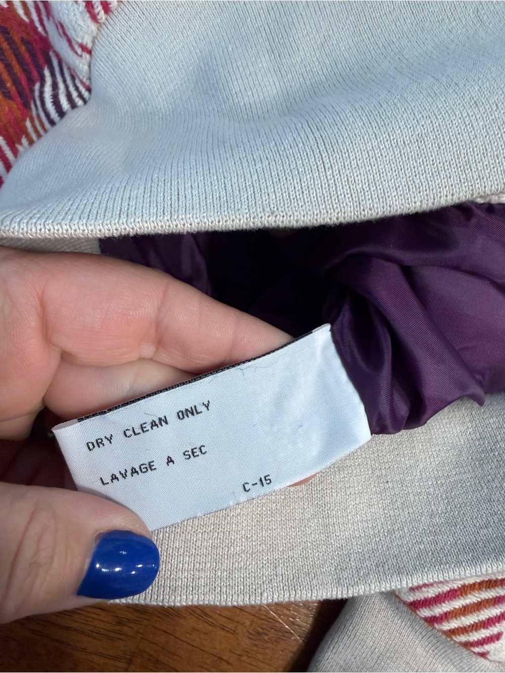 Tulle Clothing Plaid Knit Bomber Jacket Cropped High Collar Ribbed red purple M - Picture 5 of 8